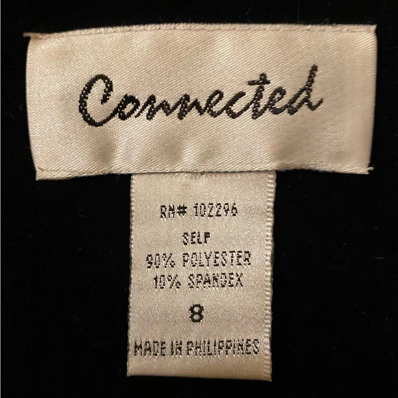 CONNECTED velvet vintage long sleeve faux wrap rutched midnight blue NEW size 8 - Picture 5 of 11